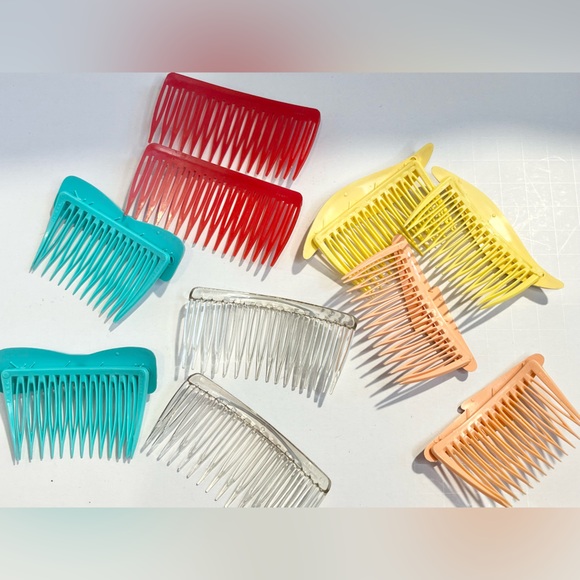 5 pair of VINTAGE 80's Goody Pastel Hair Comb Accessories - Picture 5 of 5